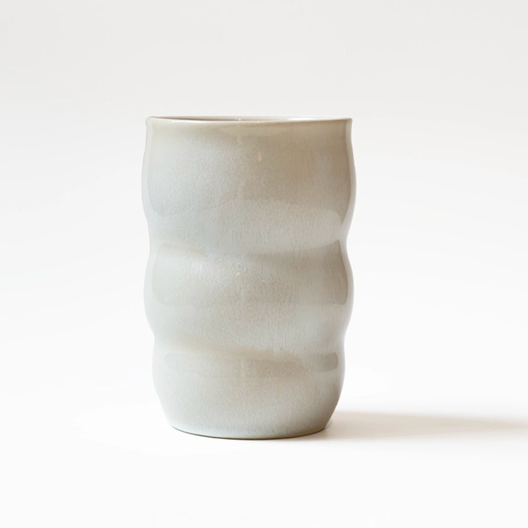 Stoneware Lungo Bardak - İnci Beyaz