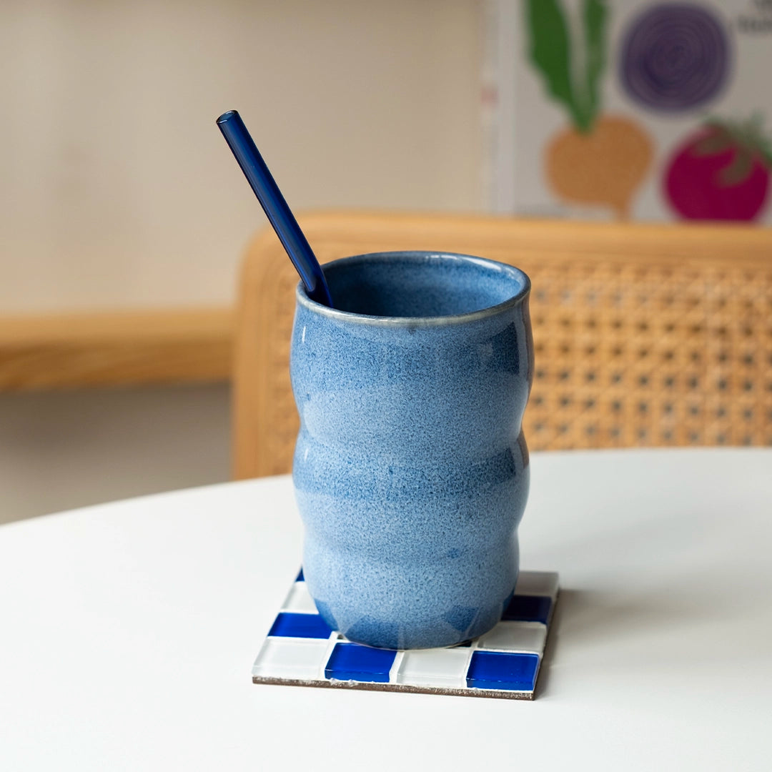 Stoneware Lungo Bardak - Sayfi Mavi