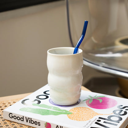 Stoneware Lungo Bardak - İnci Beyaz