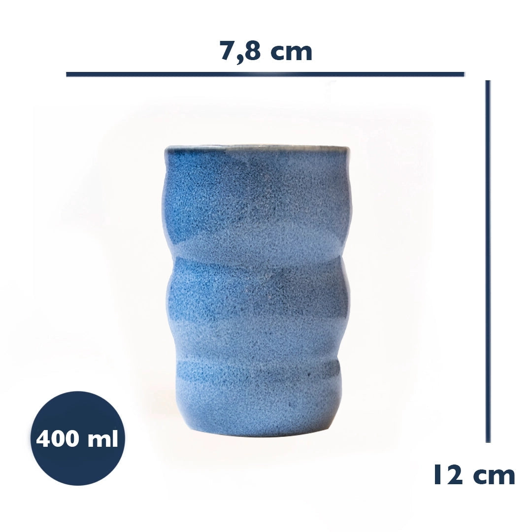 Stoneware Lungo Bardak - Sayfi Mavi