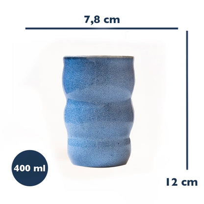 Stoneware Lungo Bardak - Sayfi Mavi