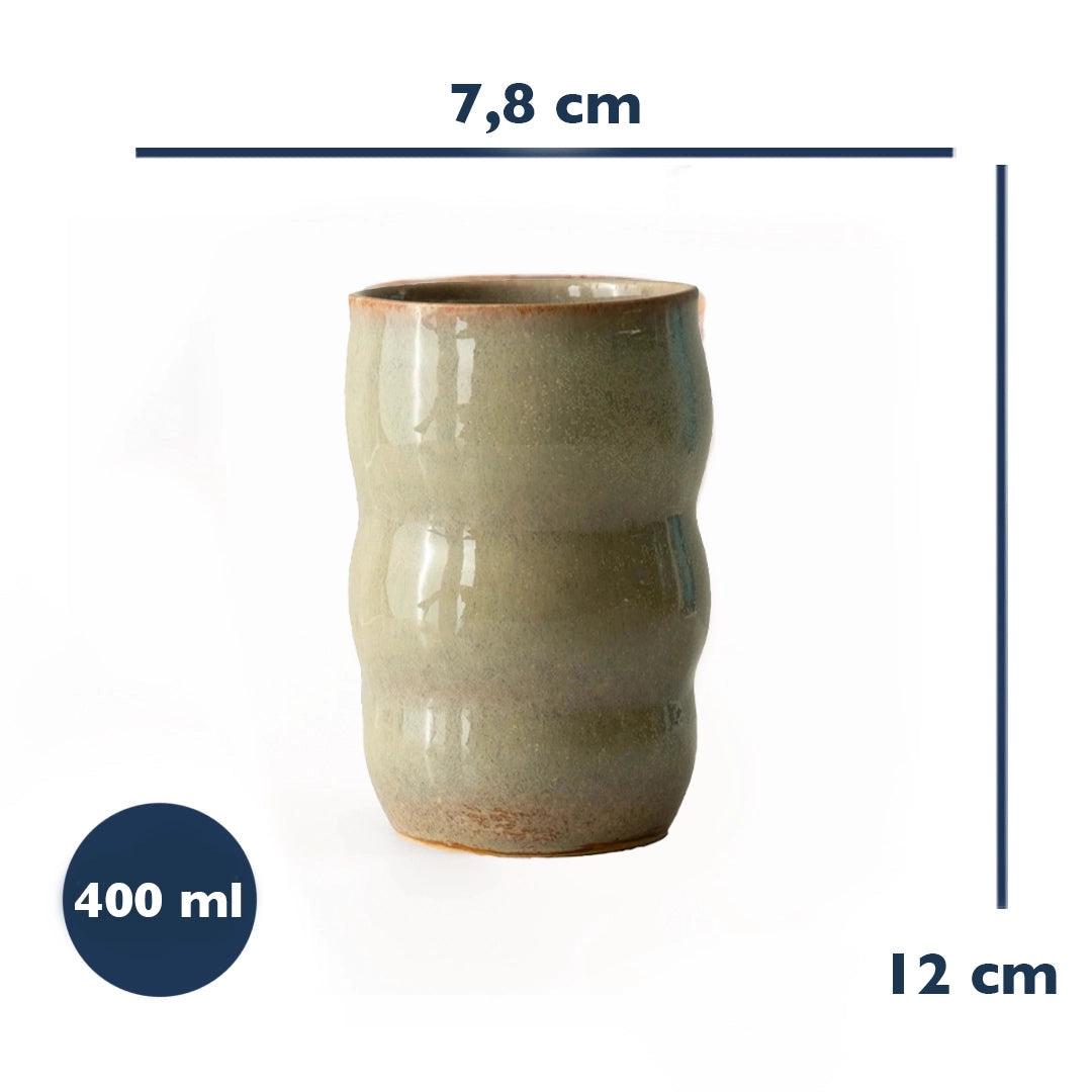 Stoneware Lungo Bardak - Müdavim Yeşil