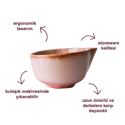 Stoneware Matcha Kasesi - Gonca Pembe