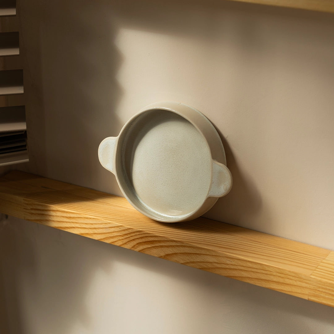 Stoneware Meze Tabağı - İnci Beyaz