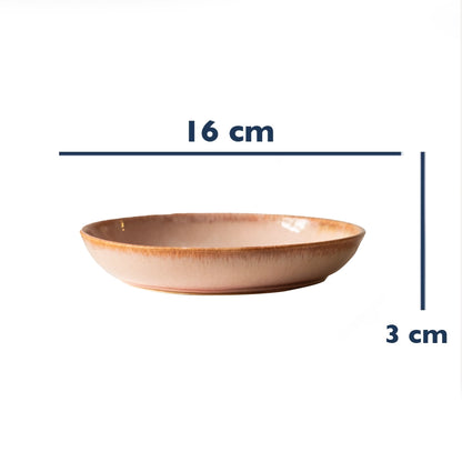 Stoneware Mezelik Tabak - Gonca Pembe