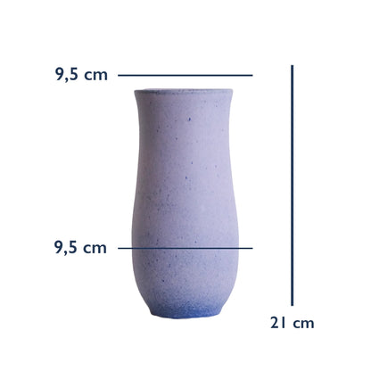 Stoneware Sütun Vazo - Mor