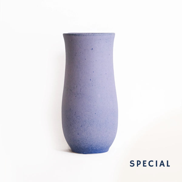 Stoneware Sütun Vazo - Mor