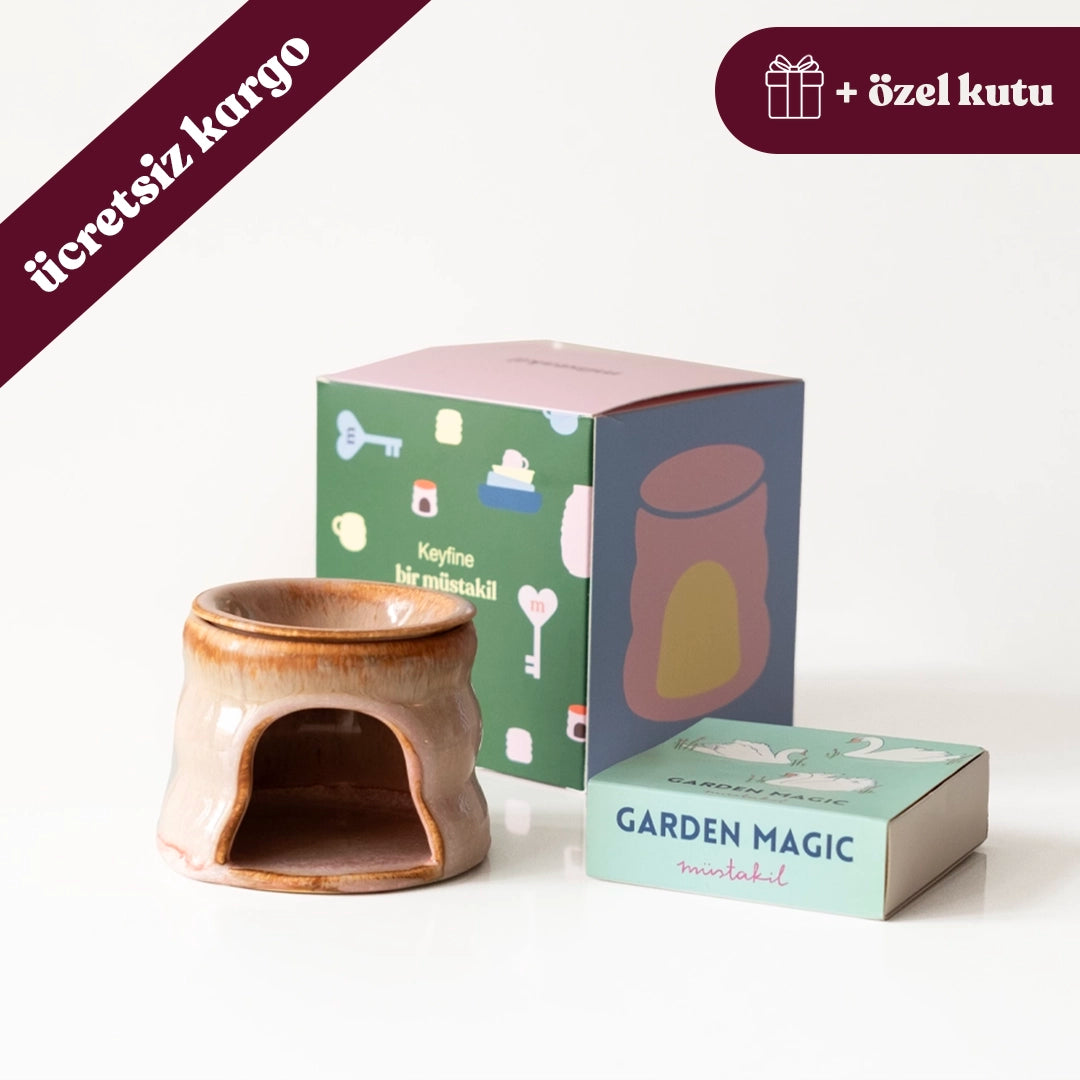 Dinginlik Ritüeli No.1: Gonca Pembe Buhurdanlık+Garden Magic Koku Barı