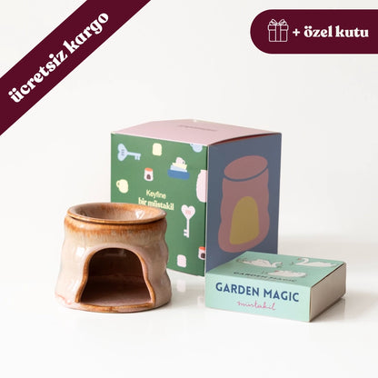 Dinginlik Ritüeli No.1: Gonca Pembe Buhurdanlık+Garden Magic Koku Barı