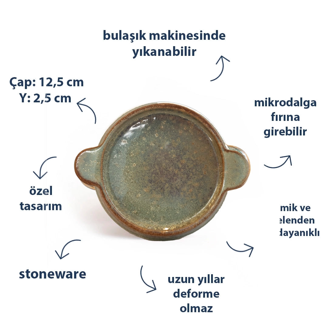 Stoneware Meze Tabağı - Müdavim Yeşil