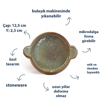 Stoneware Meze Tabağı - Müdavim Yeşil