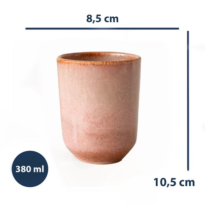Stoneware Tumbler Bardak - Gonca Pembe