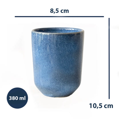 Stoneware Tumbler Bardak - Sayfi Mavi