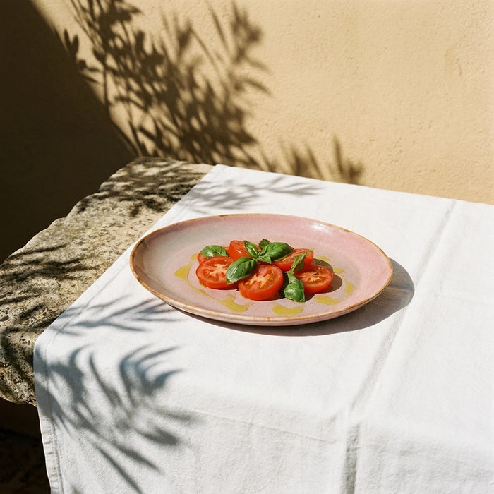 Stoneware Orta Oval Tabak – Gonca Pembe