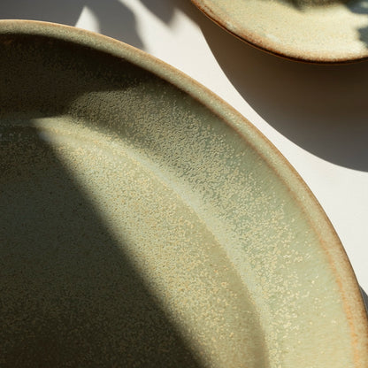 Stoneware Büyük Oval Tabak - Müdavim Yeşil