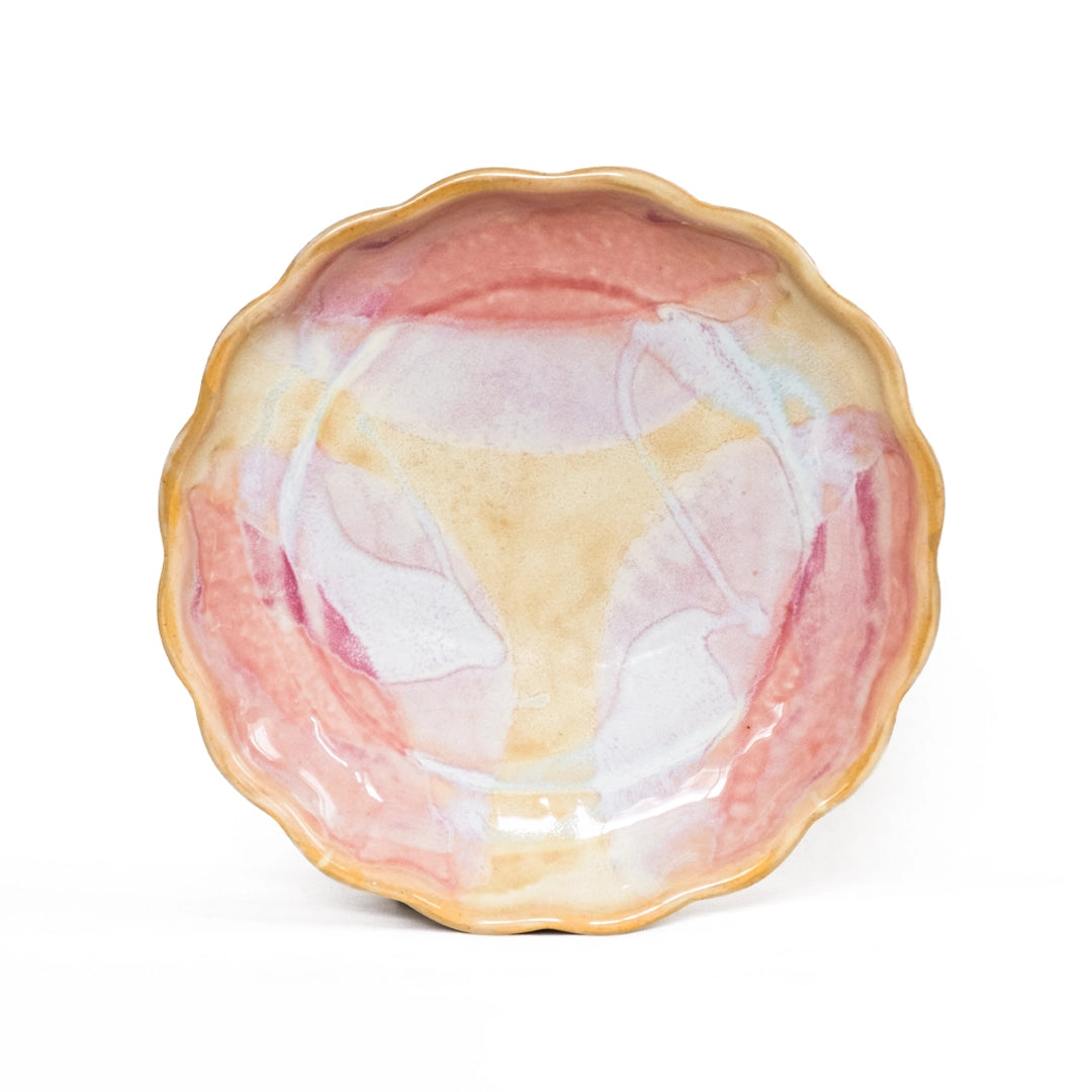 Stoneware Çiçek Derin Tabak - Müdavim Pembe