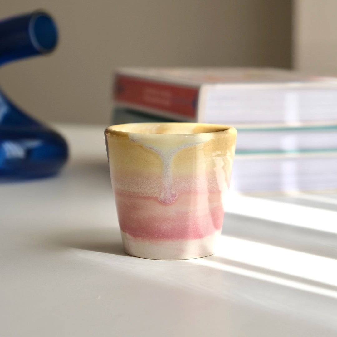 Stoneware Espresso Bardağı - Müdavim Pembe