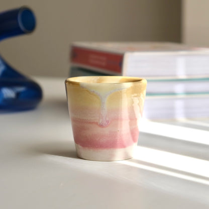 Stoneware Espresso Bardağı - Müdavim Pembe