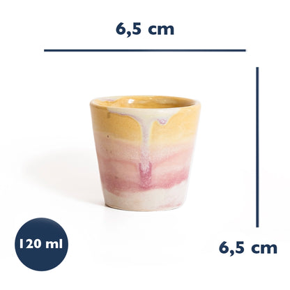 Stoneware Espresso Bardağı - Müdavim Pembe