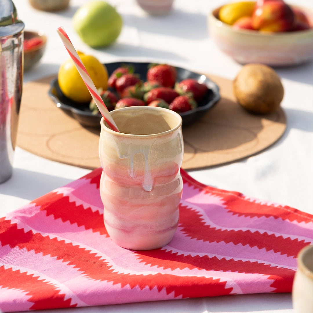 Stoneware Lungo Bardak - Müdavim Pembe