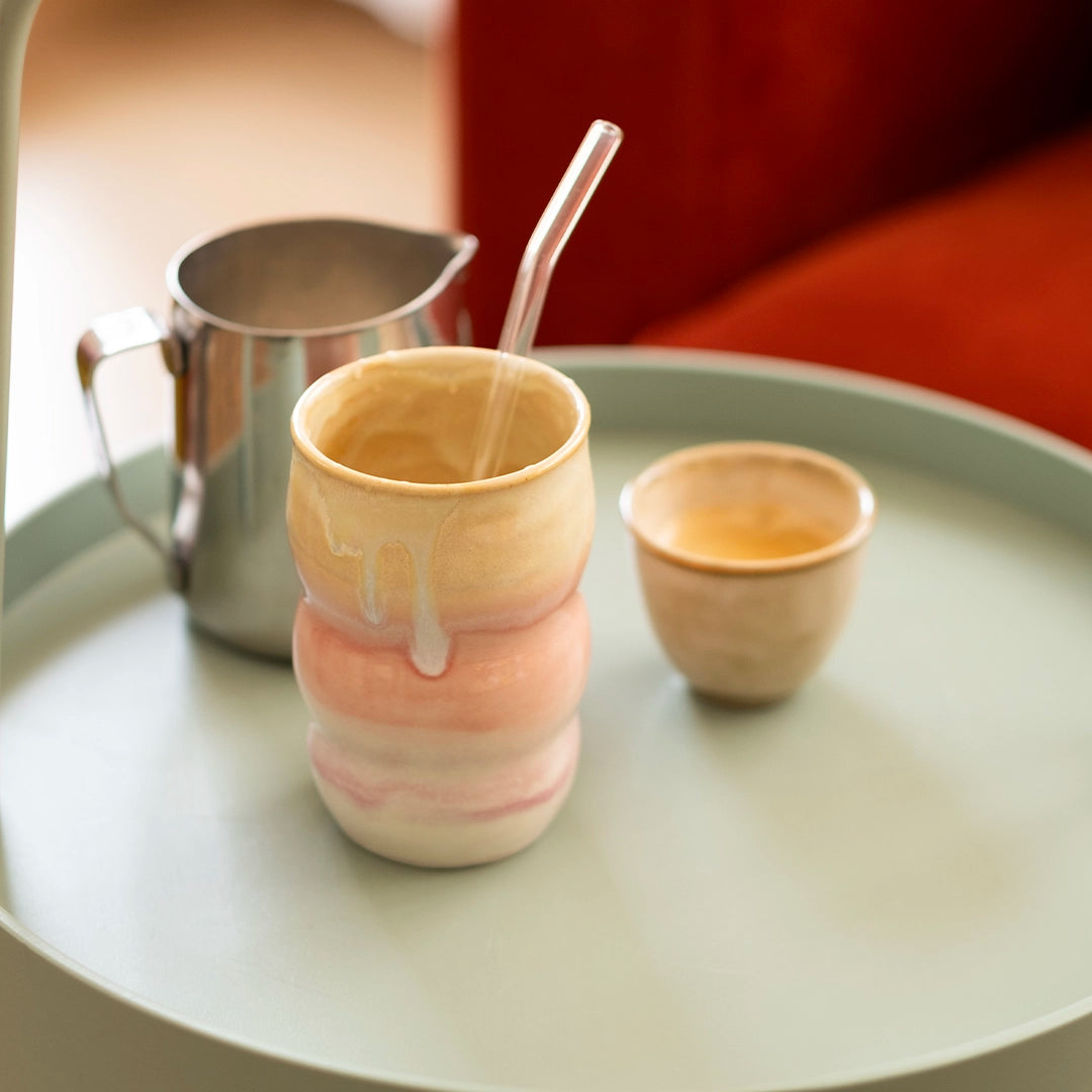 Stoneware Lungo Bardak - Müdavim Pembe