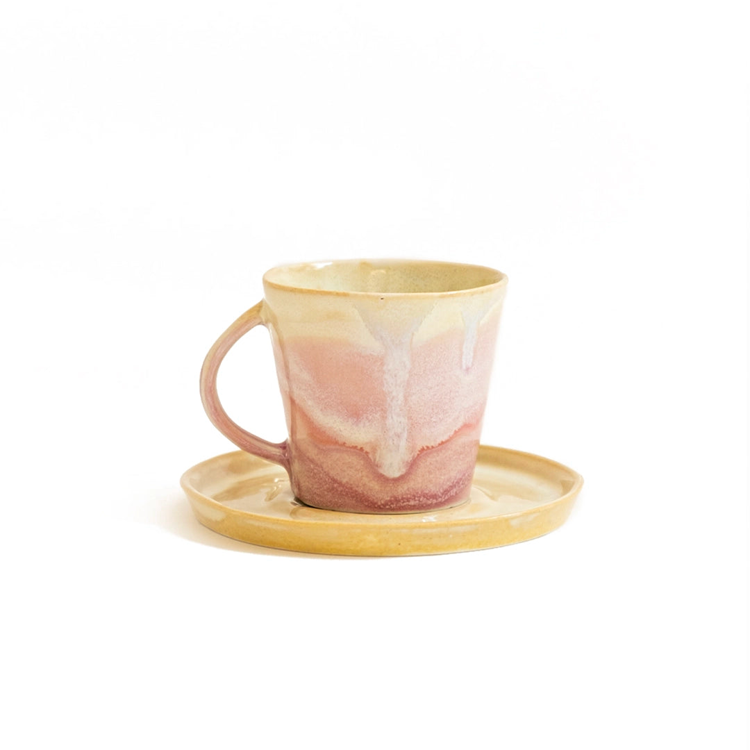 Stoneware Kahve Fincanı - Müdavim Pembe