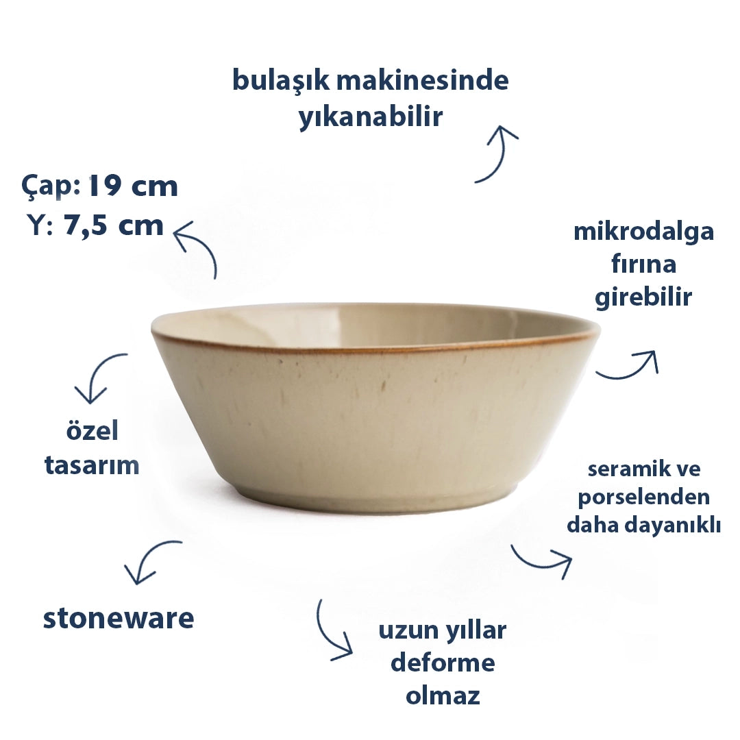 Stoneware Derin Bowl - Sakin Taş