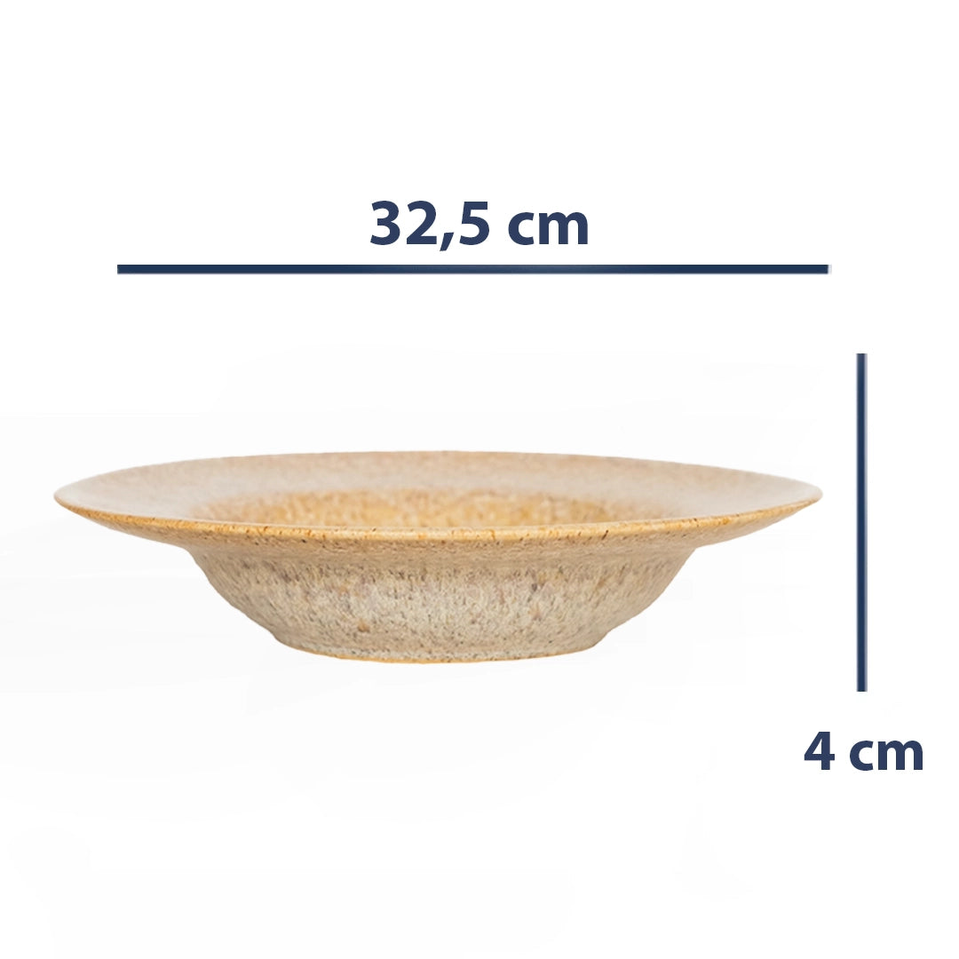 Stoneware Makarna Tabağı Sandstone