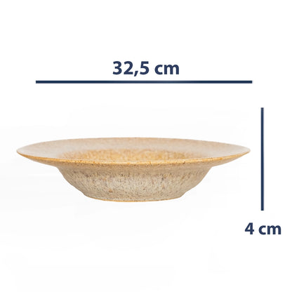 Stoneware Makarna Tabağı Sandstone