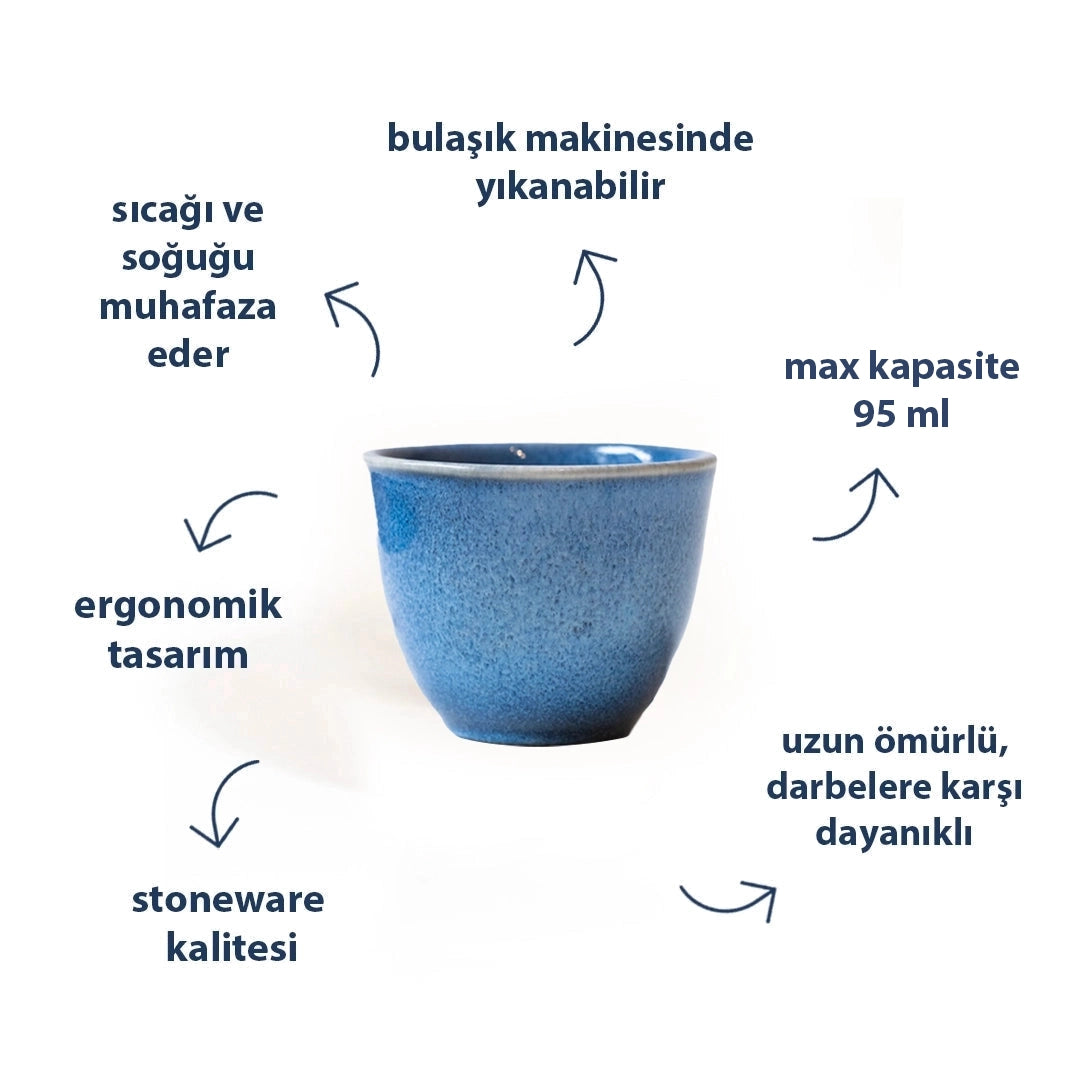 Stoneware Espresso Chawan - Sayfi Mavi