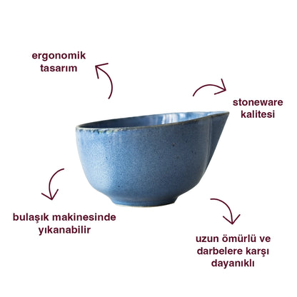 Stoneware Matcha Kasesi - Sayfi Mavi