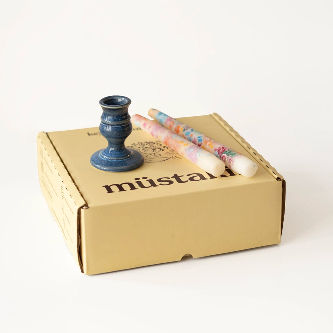 Stoneware Şamdan + Çizimli 2&