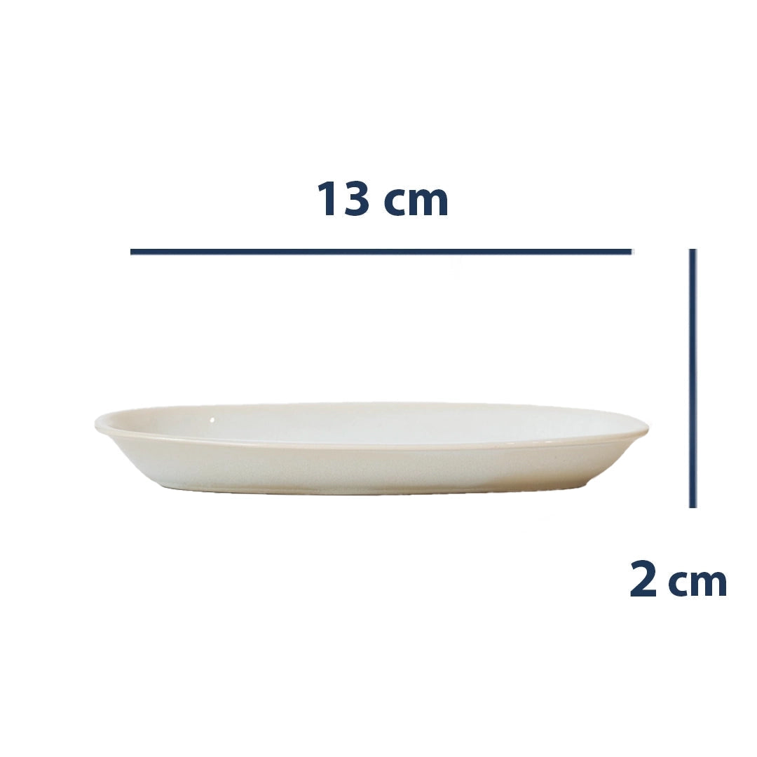 Stoneware Kayık Sosluk - İnci Beyaz