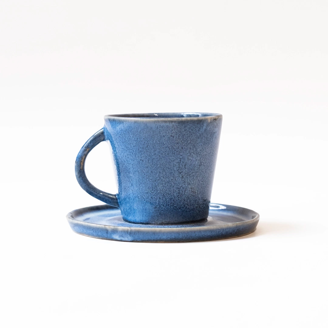 Stoneware Türk Kahvesi Fincanı - Sayfi Mavi