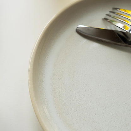 Stoneware Yemek Tabağı - İnci Beyaz
