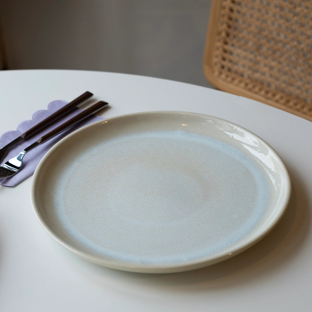 Stoneware Yemek Tabağı - İnci Beyaz