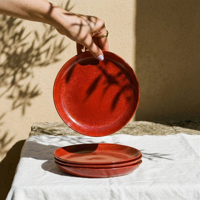 Stoneware Tatlı Tabağı – Dem Kırmızı