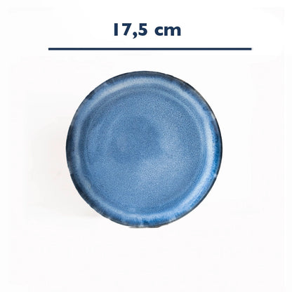 Stoneware Tatlı Tabağı - Sayfi Mavi