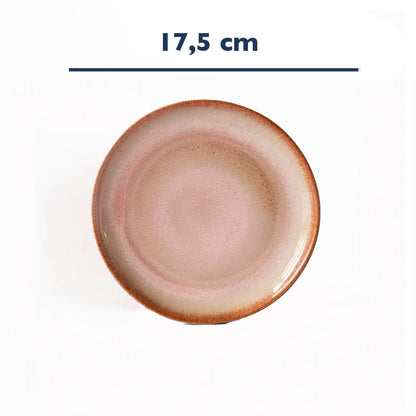 Stoneware Tatlı Tabağı - Gonca Pembe