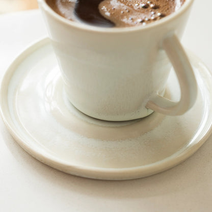 Stoneware Türk Kahvesi Fincanı - İnci Beyaz