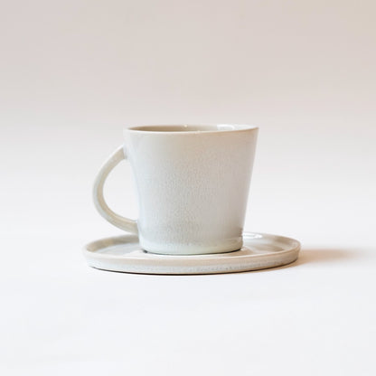 Stoneware Türk Kahvesi Fincanı - İnci Beyaz