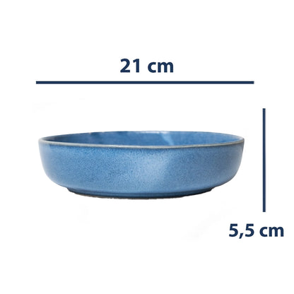 Stoneware Yayvan Bowl - Sayfi Mavi