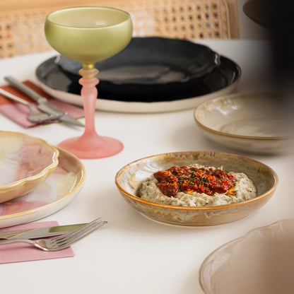 Stoneware Mezelik Tabak - Müdavim Yeşil