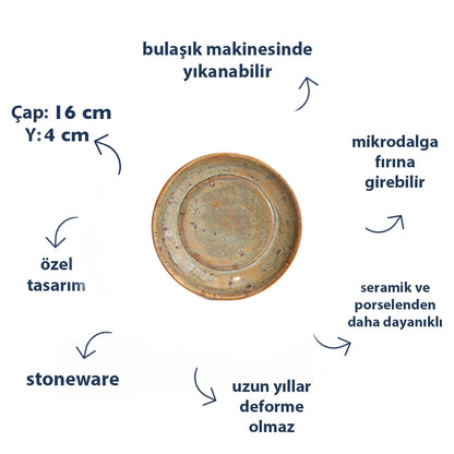 Stoneware Mezelik Tabak - Müdavim Yeşil
