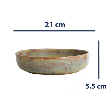 Stoneware Yayvan Bowl - Müdavim Yeşil