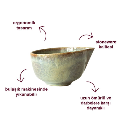 Stoneware Matcha Kasesi - Müdavim Yeşil