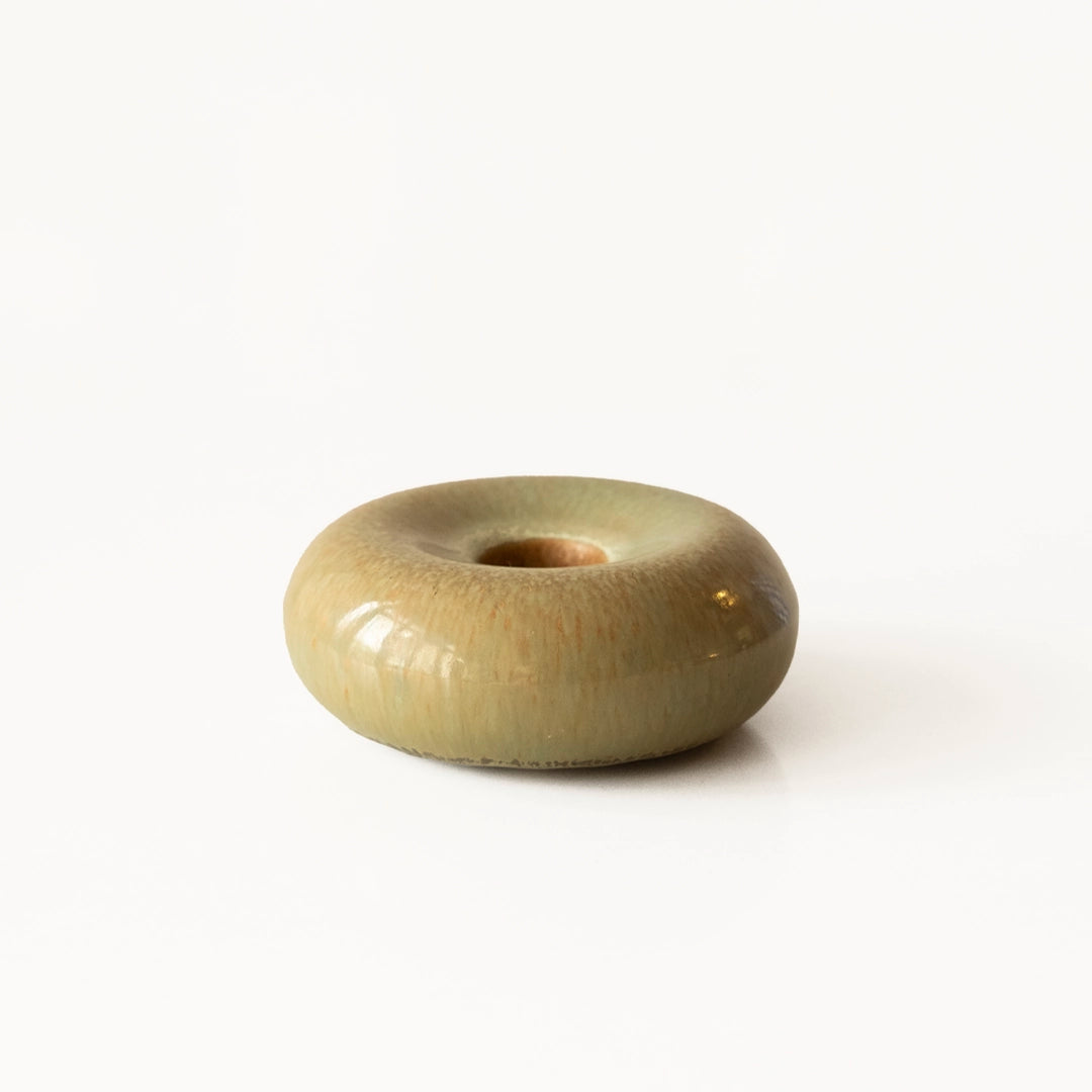 Stoneware Donut Şamdan - Müdavim Yeşil