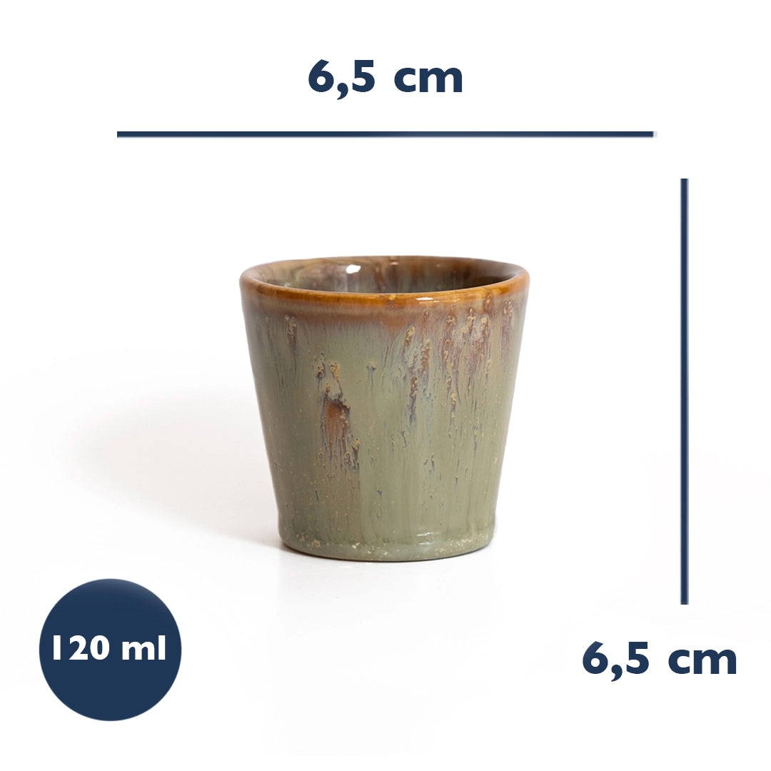 Stoneware Espresso Bardağı - Müdavim Yeşil