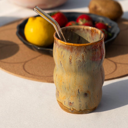 Stoneware Lungo Bardak - Müdavim Yeşil