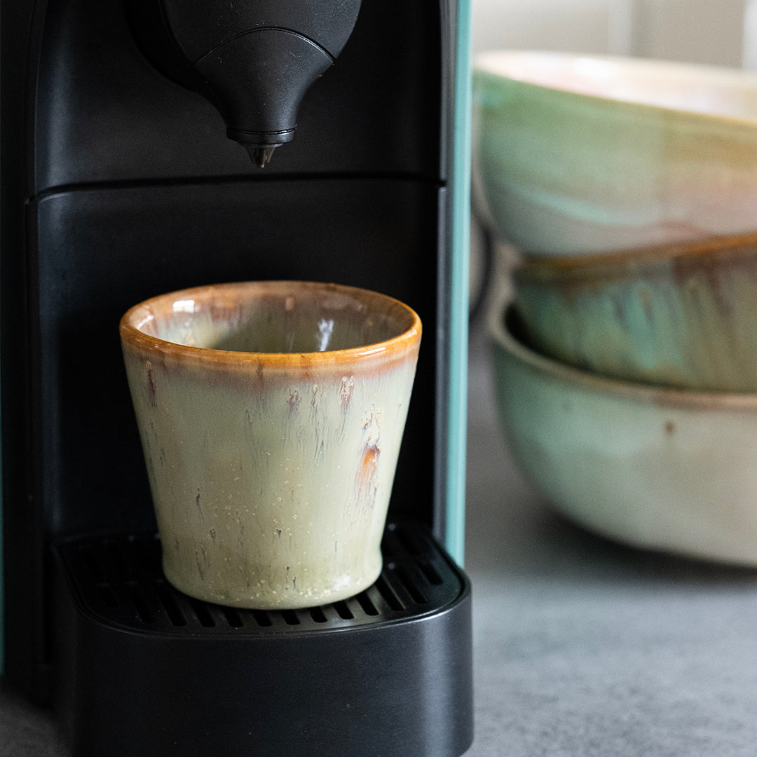 Stoneware Espresso Bardağı - Müdavim Yeşil